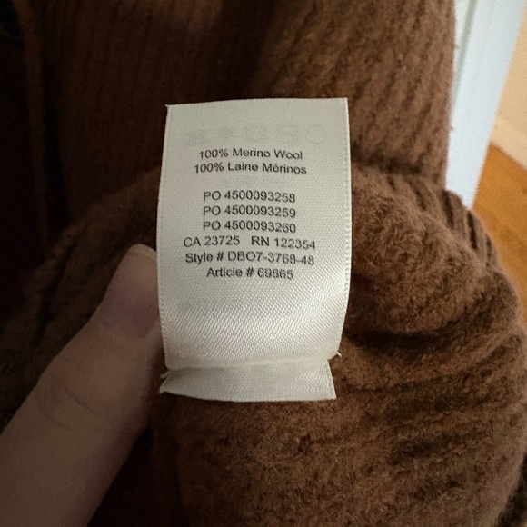 Brown Merino wool Aritzia cardigan - Picture 4 of 5